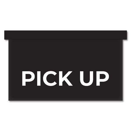 Pick Up Overhead Sign: Black