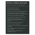 Pool Rules Sign