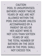 Province Pool Rules Sign - Ontario Compliant: Canada