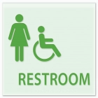 Restroom Sign w/Female & ISA Symbols