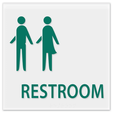 Restroom Sign w/Male & Female Symbols