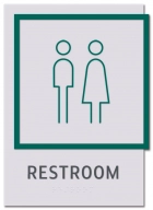 Restroom Sign w/Unisex Symbols