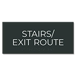 "Stairs/Exit Route" Egress Sign - CA Compliant