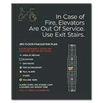Standard Elevator Evacuation Plans - California Compliant