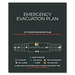 Standard Entrance Evacuation Plans - California Compliant