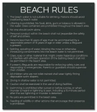 State Pool Sign - Beach Rules - Illinois Compliant