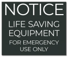 State Pool Sign - Life Saving Equipment - Illinois Compliant
