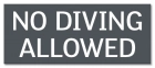State Pool Sign - No Diving - Virginia Compliant