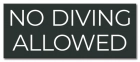 State Pool Sign - No Diving - Virginia Compliant