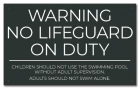 State Pool Sign - No Lifeguard - North Carolina Compliant