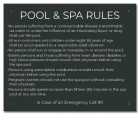 State Pool Sign - Pool and Spa Rules - Wyoming Compliant
