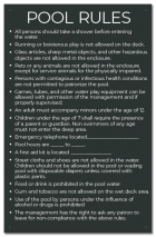 State Pool Sign - Pool Rules - Arkansas Compliant