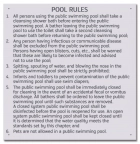 State Pool Sign - Pool Rules - Hawaii