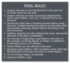 State Pool Sign - Pool Rules - Indiana Compliant