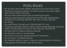 State Pool Sign - Pool Rules - Maine Compliant