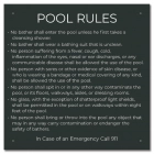 State Pool Sign - Pool Rules - Massachusetts Compliant