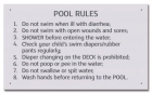 State Pool Sign - Pool Rules - Mississippi