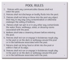 State Pool Sign - Pool Rules - New Hampshire