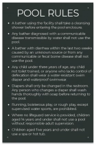 State Pool Sign - Pool Rules - Utah Compliant