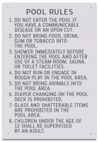 State Pool Sign - Pool Rules - Wisconsin Compliant