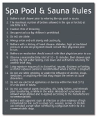 State Pool Sign - Spa Rules - DC Compliant