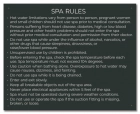 State Pool Sign - Spa Rules - Maine Compliant