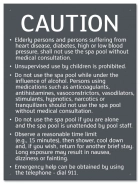 State Pool Sign - Spa Rules - New York City Compliant