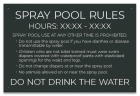 State Pool Sign - Spray Pool Rules - Montana Compliant