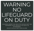 State Pool Sign - Warning No Lifeguard on Duty Sign - Maine Compliant
