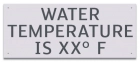 State Pool Sign - Water Temperature - Wisconsin Compliant