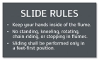 State Pool Sign - White-Water Slide Rules - New York City Compliant