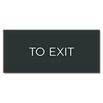 "To Exit" Egress Sign - CA Compliant