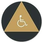 Unisex Restroom Sign with ISA Symbol - California Code