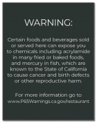 Warning Sign: Foods and Beverages