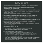 Washington Pool Rules Sign
