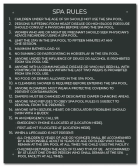 Washington Spa Rules Sign