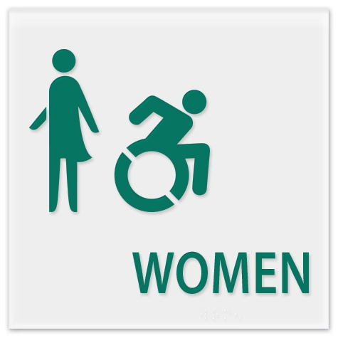 Women Sign w/Female & Dynamic ISA Symbols