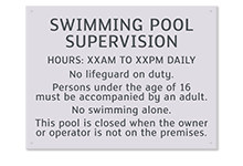 Pool/Spa Signs