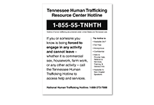 Human Trafficking Signs