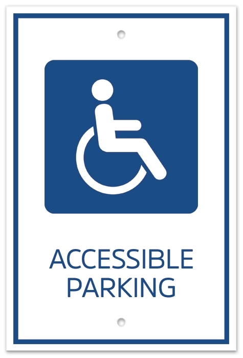 Accessible Parking Sign w/ISA Symbol