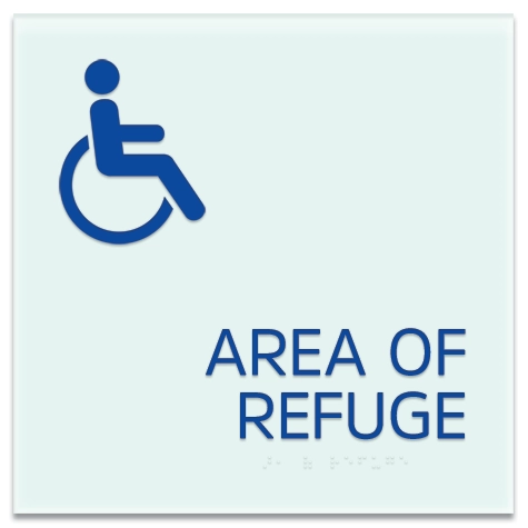 Area of Refuge Sign w/ISA Symbol