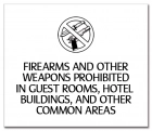 Firearms and Other Weapons Prohibited - FL Compliant - Acrylic Version
