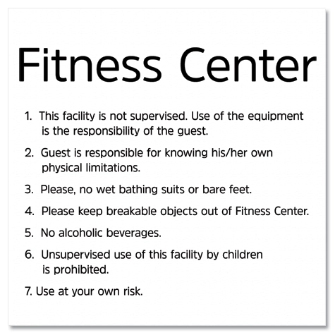 Fitness Center Policy & Rules