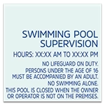 Front Desk Pool Supervision Sign - NJ Compliant