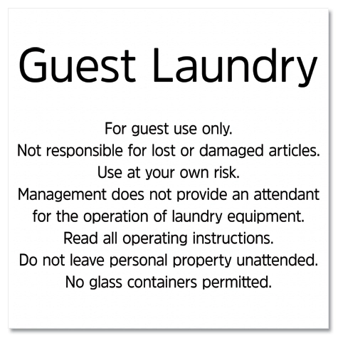 Guest Laundry Policy