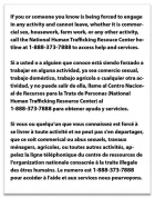 Louisiana Human Trafficking Notice - Acrylic Material