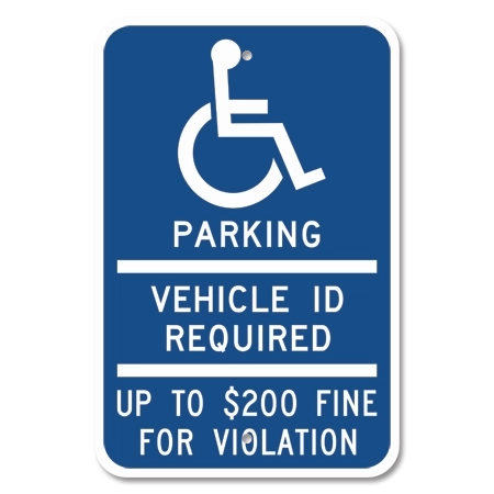Minnesota - ISA Symbol, Parking, Vehicle ID Required Sign
