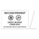 No Cash Payment - Easel Sign