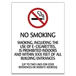 No Smoking Sign w/ Custom text - Celtec