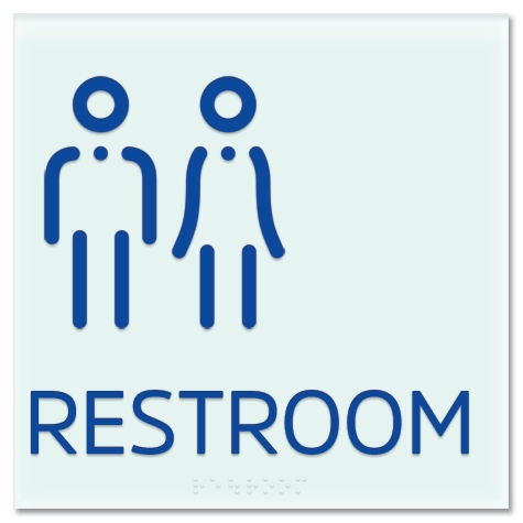 Restroom Sign w/Male & Female Symbols